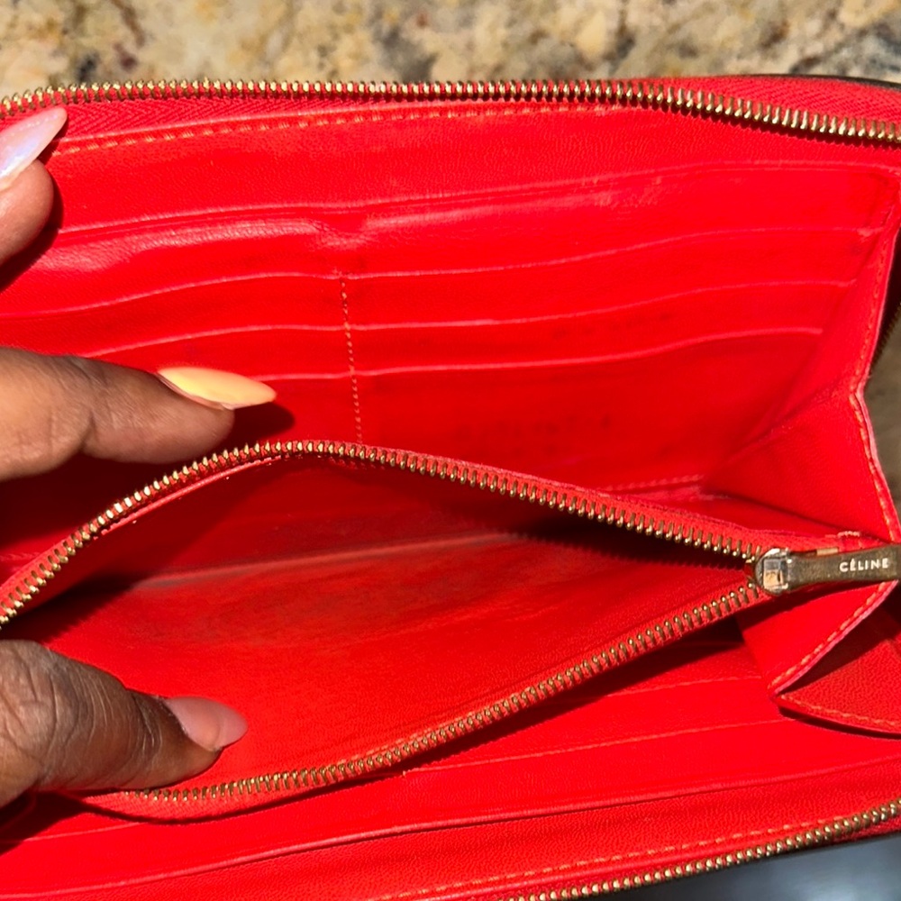 Celine Red Leather Wallet - Picture 9 of 10